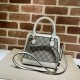 Replicas Gucci Horsebit 1955 Mini bolso con asa superior 640716 Marrón / Blanco Baratos Imitacion