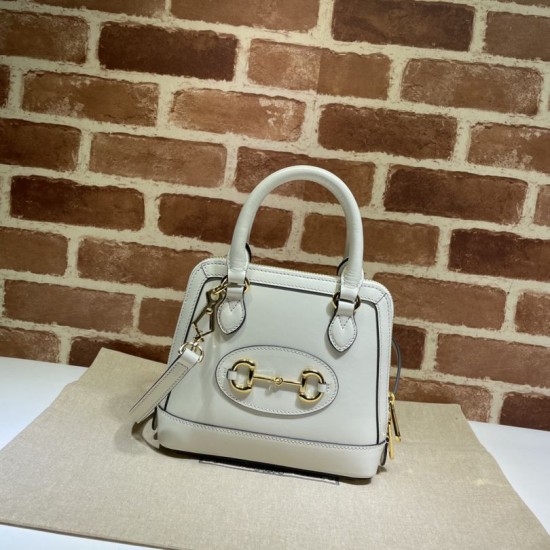 Replicas Gucci Horsebit 1955 Mini bolso con asa superior 640716 Beige Baratos Imitacion