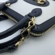 Replicas Gucci Horsebit 1955 Mini bolso con asa superior 640716 Negro / Blanco Baratos Imitacion