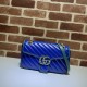 Replicas Bolso de hombro pequeño Gucci GG Marmont 443497 azul Baratos Imitacion