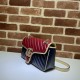 Replicas Bolso de hombro pequeño Gucci GG Marmont 443497 Negro / Rojo Baratos Imitacion