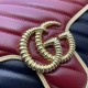 Replicas Bolso de hombro pequeño Gucci GG Marmont 443497 Negro / Rojo Baratos Imitacion