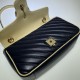 Replicas Bolso de hombro pequeño Gucci GG Marmont 443497 Negro / Rojo Baratos Imitacion