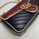 Replicas Bolso de hombro pequeño Gucci GG Marmont 443497 Negro / Rojo Baratos Imitacion