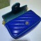 Replicas Bolso Gucci GG Marmont Super Mini 574969 Azul Baratos Imitacion