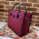 Replicas Bolso Tote Pequeño Gucci GG Multicolour 659983 Rojo Baratos Imitacion