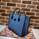 Replicas Bolso Tote Pequeño Gucci GG Multicolour 659983 Azul Baratos Imitacion