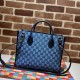 Replicas Bolso Tote Pequeño Gucci GG Multicolour 659983 Azul Baratos Imitacion