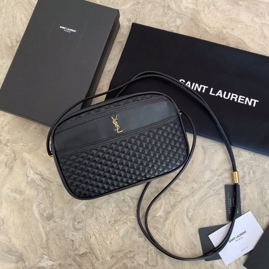 Replicas YSL Saint Laurent Victoire Camera Bag Negro Baratos Imitacion