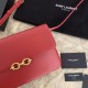 Replicas YSL Saint Laurent Le Maillon Satchel Bag Rojo Baratos Imitacion