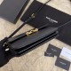 Replicas YSL Saint Laurent Le Maillon Satchel Bag Negro Baratos Imitacion