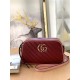 Replicas Bolso de hombro pequeño Gucci GG Marmont 447632 Rojo Baratos Imitacion