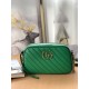 Replicas Bolso de hombro pequeño Gucci GG Marmont 447632 Verde Baratos Imitacion