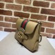 Replicas Bolso mensajero Gucci Small con doble G y tribanda & lrm; 648934 Marrón Baratos Imitacion