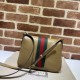 Replicas Bolso mensajero Gucci Small con doble G y tribanda & lrm; 648934 Marrón Baratos Imitacion