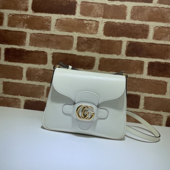 Replicas Bolso mensajero Gucci Small con doble G y tribanda & lrm; 648934 Beige Baratos Imitacion