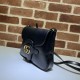 Replicas Bolso mensajero Gucci Small con doble G y tribanda & lrm; 648934 Negro Baratos Imitacion