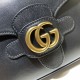 Replicas Bolso mensajero Gucci Small con doble G y tribanda & lrm; 648934 Negro Baratos Imitacion