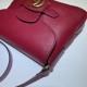 Replicas Bolso mensajero Gucci Small con doble G y tribanda & lrm; 648934 rojo Baratos Imitacion