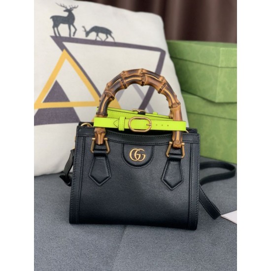 Replicas Bolso Tote Gucci Diana Mini & lrm; 655661 Negro Baratos Imitacion