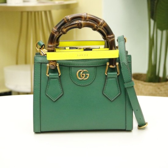 Replicas Bolso Tote Gucci Diana Mini & lrm; 655661 Verde Baratos Imitacion