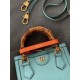 Replicas Mini Bolso Tote Gucci Diana & lrm; 655661 Azul Claro Baratos Imitacion