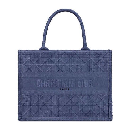 Replicas Christian Dior Small Dior Book Tote Bag azul oscuro Baratos Imitacion