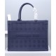 Replicas Christian Dior Small Dior Book Tote Bag azul oscuro Baratos Imitacion