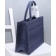 Replicas Christian Dior Small Dior Book Tote Bag azul oscuro Baratos Imitacion