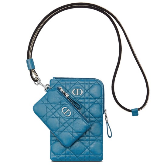 Replicas Cartera multifuncional Christian Dior Caro Azul Baratos Imitacion