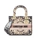 Replicas Christian Dior Bolso mediano Lady D-Lite albaricoque Baratos Imitacion