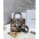 Replicas Christian Dior Bolso mediano Lady D-Lite albaricoque Baratos Imitacion