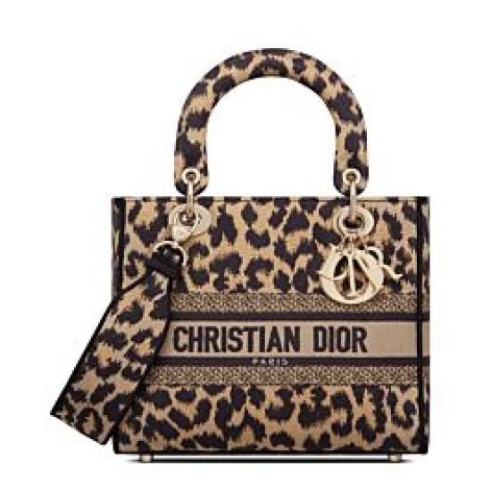 Replicas Christian Dior Medium Lady D-Lite Bolsa Café Baratos Imitacion