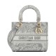 Replicas Christian Dior Bolso mediano Lady D-Lite gris Baratos Imitacion