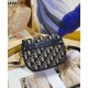 Replicas Christian Dior Small Dior Bobby Bolso de mano azul oscuro Baratos Imitacion