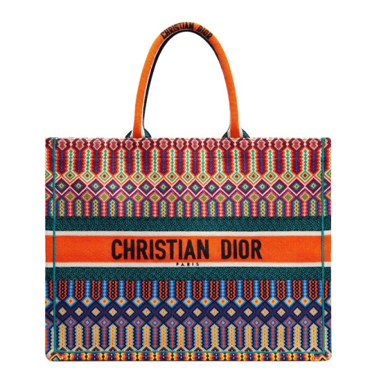 Replicas Christian Dior Book Tote bag M1286 Naranja Baratos Imitacion