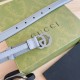 Falsa Cinturón fino de 2 cm Gucci GG Marmont 414516 Gris Imitacion