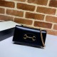 Falsa Cartera con cadena Gucci Horsebit 1955 & lrm; 621892 Negro Imitacion