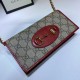 Falsa Cartera de cadena Gucci Horsebit 1955 & lrm; 621892 rojo Imitacion