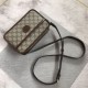 Falsa Bolso Gucci Mini con G entrelazadas 658572 Marrón Imitacion