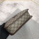 Falsa Bolso Gucci Mini con G entrelazadas 658572 Marrón Imitacion