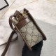 Falsa Bolso Gucci Mini con G entrelazadas 658572 Marrón Imitacion