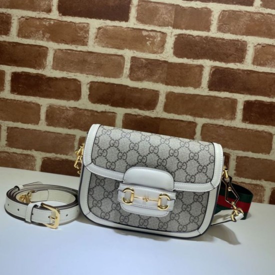 Falsa Minibolso Gucci Horsebit 1955 658574 Blanco Imitacion