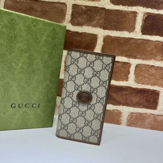 Falsa Cartera larga Gucci con G entrelazadas 672947 Imitacion