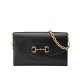 Falsa Bolso pequeño Gucci Horsebit 1955 677286 Negro Imitacion