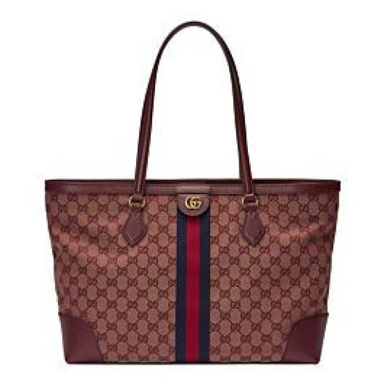 Falsa Bolso tote Gucci Ophidia mediano con tribanda 631685 Malva Imitacion