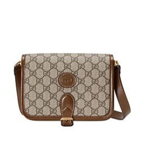 Falsa Bolso de hombro Gucci Mini con entrelazado G 671620 Café Imitacion