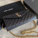 Falsa YSL Saint Laurent Monogram Envelope Chain Woc Monedero Blanco Imitacion