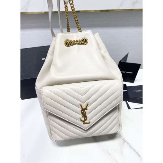 Falsa Mochila YSL Saint Laurent Joe Blanco Imitacion