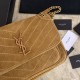 Falsa YSL Saint Laurent Niki Bolso mediano de ante acolchado marrón Imitacion